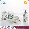 Factory green leaves design ceramic decal bathroom accessories online